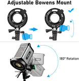 Weeylite Bowens Mount for Ninja200 Bi-Color Continuous Output Lighting for Speedlite Flash Snoot Softbox Dish Reflector Umbrella