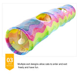 Hot Foldable Pet Cat Tunnel Holes Rainbow Cat Channel Cat Tent Cat Litter Training Toy For Cat Animal Play Tunnel Tube Toy