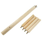 Bird Toys Parrot Perch 4 Layer Stages Toys Natural Wood Rotating Ladder Bird Parakeet Cage Birds Accessories Pet Supplies