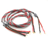 One Pair Oxygen-Free Copper(OFC)Audio HiFi Speaker Cable HI-FI High-End Amplifier Speaker Cable