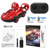 JJRC Q86 2.4G 2 IN 1 Amphibious Drift Car Remote Control Hovercraft Speed Boat RC Stunt Car for Kid Boys Model Outdoor Toys