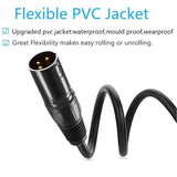 4 Pcs 25 Ft Flexible DMX Cable, Gold-Plated 3 Pin Signal XLR Male to Female DMX Cable Wire, Best for DJ Stage