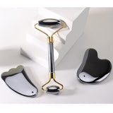 Portable Natural Jade Face Massage Roller Beauty Eye Neck Reduces Eye Puffiness Anti Aging Gua Sha Scraping Board