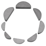 80PCS 8Size Stainless Steel Key Assortment Set Metric Half Moon Shaft Drive Fasteners Mechanical Industry Different Size