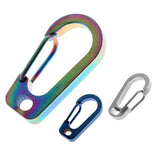 3 Pieces Titanium Alloy Carabiner Clip Keychain Quick Hook Buckle Outdoor