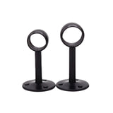 Home Easy Install Hardware Living Room Ceiling Mount Stainless Steel Accessories Curtain Rod Bracket Flange Socket With Nails