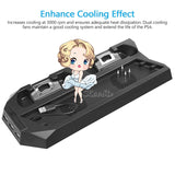 PS4 PRO Console Vertical Cooling Stand PS 4 Dual Controller Charging Station & 3 HUB Port for Sony PlayStation 4 PRO Games