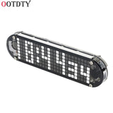 OOTDTY DS3231 temperature meter High Accuracy DIY Digital Dot Matrix LED Alarm Clock Kit with Transparent Case Date Time Display