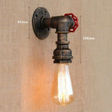 Retro Industrial Wall Lamp Vintage iron rust Water pipe Lamps E27 Loft Light Plated Indoor Lighting Home bedroom restaurant Deco