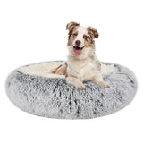 Calming Dog Bed Cat House Donut Pet Bed Fluffy Plush Self Warming Round Cushion Anti Anxiety Kennel Mats for Small Large Dogs