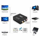 RCA To HDMI-compatible 1080P Converter Composite CVBS AV Video Audio Converter HD Video Converter HDMI-compatible Adapter