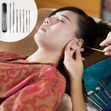 1/7pcs Ear Wax Pickers set Stainless Steel Earpick Wax Remover Curette Ear Pick Cleaner Ear Cleaner Spoon Care Ear Clean Tool
