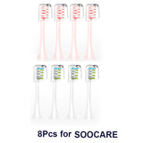 For xiaomi SOOCAS X1 X3 X5 X3U SOOCARE Sonic Electric Toothbrush Brush Head Mijia T100 Replaceable Tooth Brush Nozzles 8/10 Pcs
