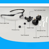 Dental loupes Surgical Magnifier 2.5X/3.5X Magnification Binocular magnifying glass with led lights Medical Operation Loupe Lamp