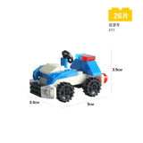 Mini Original Transportation Assembled Models Blocks Car Compatible Small Building Block City Police Plane Bricks Toys Kid Gift