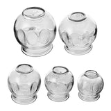 5Pcs Glass Cupping Cups Massage Suction Cups Chinese Fire Glass Cupping Jar Chinese Cupping Cups Glass Cupping Therapy Device