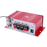 Mini Car Amplifier 2 Channel HIFI Audio Power Amplifier Bluetooth Stereo Car Theater Amp with FM Radio USB/TF/AUX