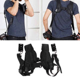 Dual Camera Shoulder Strap Adjustable Quick Release Sling Camera Belt Double Camera Straps