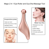 Stainless Steel Facial Roller &amp; Gua Sha Tool Set Face Care Massage Neck Beauty Health Anti Wrinkle Cellulite Skin Detox Massager