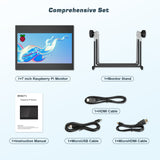 Raspberry Pi 4 Screen 7" Monitor IPS with Case Capacitive Touch Screen 1024X600 HDMI Display for Raspberry Pi4 3 windows Laptop
