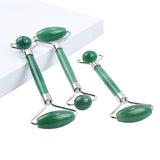 Natural Green Aventurine Facial Massager Jade Roller Thick Stick Crystal Stone Anti Aging Wrinkles Cellulite Reduce Beauty Care