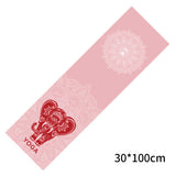 30*100cm Cooling Sports Towels Yoga Mat Cover Towels Non-slip Gym Fitness Printed Microfiber Travel Quick-drying Cushion Pilates