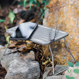 Portable Outdoor Folding Camping Grill Titanium BBQ Grill Grate Ultralight Mini Table for Camping Hiking Picnic Barbecue