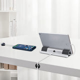 Desktop Laptop Stand Multifunction Phone and Tablet Holder with Cable Storage, 2 in 1 Laptop Holder, Sturdy and Stable