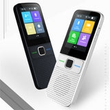 Language Translator Rechargeable Two-Way Interpreter Device Digital Business Adults Seniors Learning Equipment Black