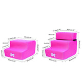 Dog Stairs Dog Ladder Pet 3 Steps Dog Stairs for Small Cat Pet Ramp Ladder Anti-slip Removable Dogs Soft Bed Pet Cages Kennels
