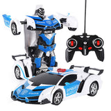 2 in 1 Electric RC Car Transformation Robots Children Boys Toys Outdoor Remote Control Sports Deformation Car Robots Model Toy