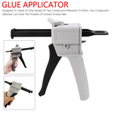 Manual Caulking Gun Dispenser 50ml 2 Component AB Epoxy Sealant Glue Gun Applicator Glue Adhensive Squeeze Mixed 1:1 2:1