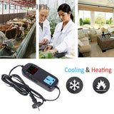 LED Digital Display Breeding Temperature Controller Electronic Thermostat Thermocouple Great Thermostat with Socket AC 90V~ 250V
