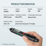 ANENG A3008 Pen Multimeter 6000 Counts Digital Multimeter Meter Tester with LCD Backlight Flashlight NCV Auto-off for Voltage