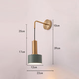 Nordic wall lamp American style iron art bedroom bedside lamp modern simple living room wall lamploft wall lamp  creative mirror