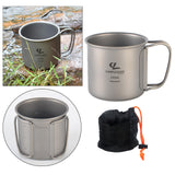 250ml Collapsible Camping Mug Outdoor Travel Drinkware Can be Boiled Water Mug Drinking Cup Titanium Pot Only 40g