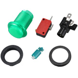 2 Set Round Lit Illuminated Arcade Video Game Push Button Switch LED Light 5V/12V, 1 Set Green &amp; 1 Set Red
