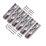 1 Set of 6 Pcs Single Individual Bridge Saddles Tailpiece for 4 String Bass Guitar Replacement Parts