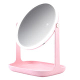 Led Mirror Makeup Mirror Light Table Mirror Smart Press Control Adjustable Light Desk Standing Cosmetic Mirrors