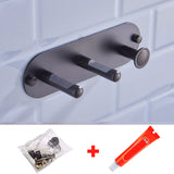 Universal Hair Dryer Holder Wall Mount Self Adhesive Black Silver Hairdryer Hanger Storage Rack For Dyson Bathroom Organizer