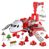Kids Aircraft Toy Set Children's Ejection Track Early Childhood Inertia Toy Model With Lights And Sounds Airplane Toy
