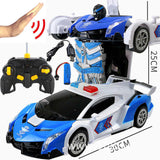 38 cm RC Car 2.4Ghz Induction Transformation Robot 1:12 Deformation Electric Remote-controlled Sports Cars Toy for Children A03