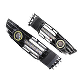 2x Front Bumper Grille Exterior Body Parts Grills Air Intakes Fit for Passat Car Parts Replacement Daytime Running Light Grille