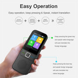 Language Translator Rechargeable Two-Way Interpreter Device Digital Business Adults Seniors Learning Equipment Black