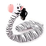 2 In 1 Travel Cartoon Animal Plush U-Shaped Neck Pillow with Mobile Phone Holder Q1QD