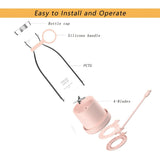 Personal Size Blender, Portable Blender, Battery Powered USB Blender Pink