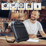 Walkie talkie UHF 400-470MHz Wireless two way intercom amplifier Remote Speaker Microphone  TF Card Bluetooth-compatible