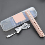 2 in 1 Mini Curling Iron Corrugate USB Electronic Splint Hair Curler Waves Flat Iron Straightening Clip Hairdressing Styling Too