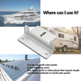 8Pcs Solar Panel Mounting Z Brackets with Nuts and Bolts for RV Camper Boat Wall and Other Off Gird Roof Installation