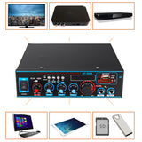 800W 12/220V HIFI 2CH Power Amplifier Audio Home Theater Sound System Audio Mini Amplifier Bluetooth FM USB SD Card for Home Car